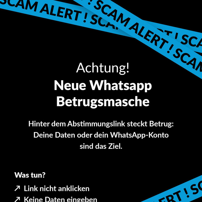 „Kannst du kurz für mich abstimmen?“ 👀

Diese Nachricht kann von einem bekannten Kontakt kommen, dessen WhatsApp Account...