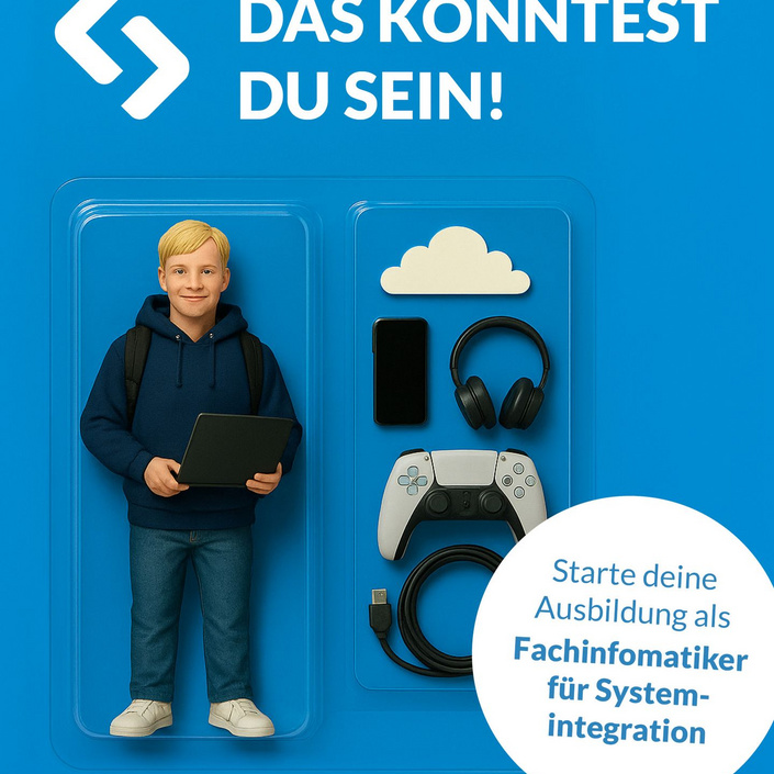 👾 Das könntest du sein! Also raus aus der Verpackung – und rein ins echte Berufsleben! 😉
Starte deine Ausbildung zum...