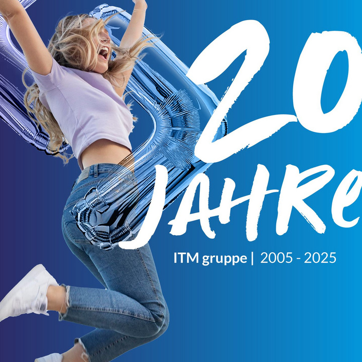 🎉Wir feiern Jubiläum! 🎉
ITM wird 20 Jahre alt! Ein Jubiläumsjahr voller Highlights – bleibt gespannt, wir haben einiges...